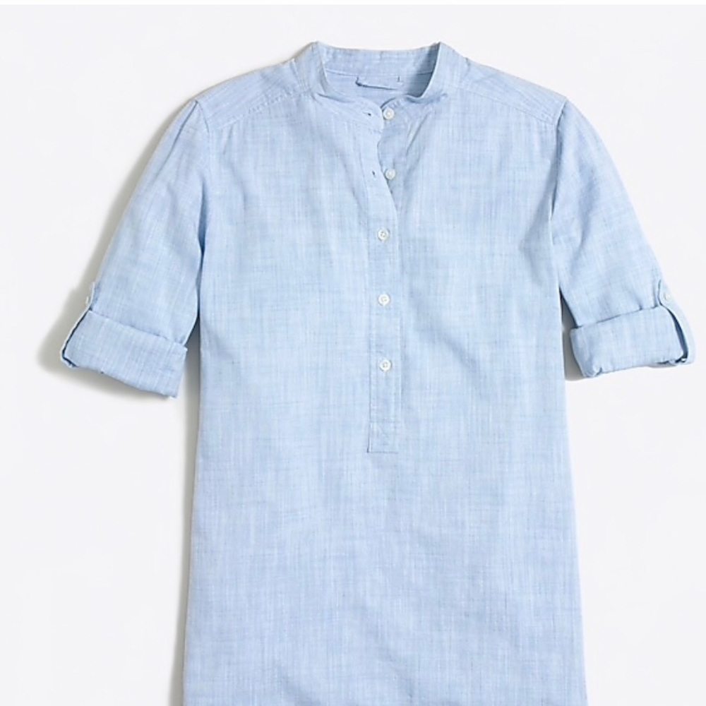 J. Crew Crosshatch Popover shirt with pockets